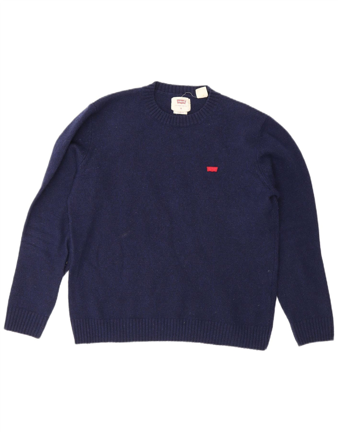 Levi's Womens Standard Fit Crew Neck Jumper Sweater UK 14 Medium Navy Blue
