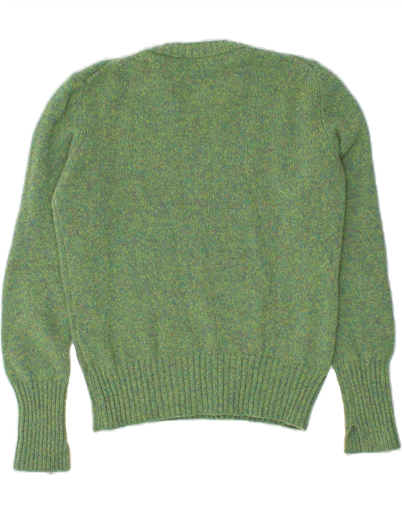 BENETTON Womens Crew Neck Jumper Sweater UK 10 Small Green Flecked Wool | Vintage Benetton | Thrift | Second-Hand Benetton | Used Clothing | Messina Hembry 