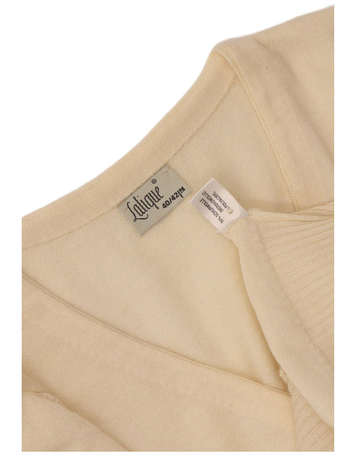 Vintage Womens Cardigan Sweater EU 40/42 Medium Off White Wool