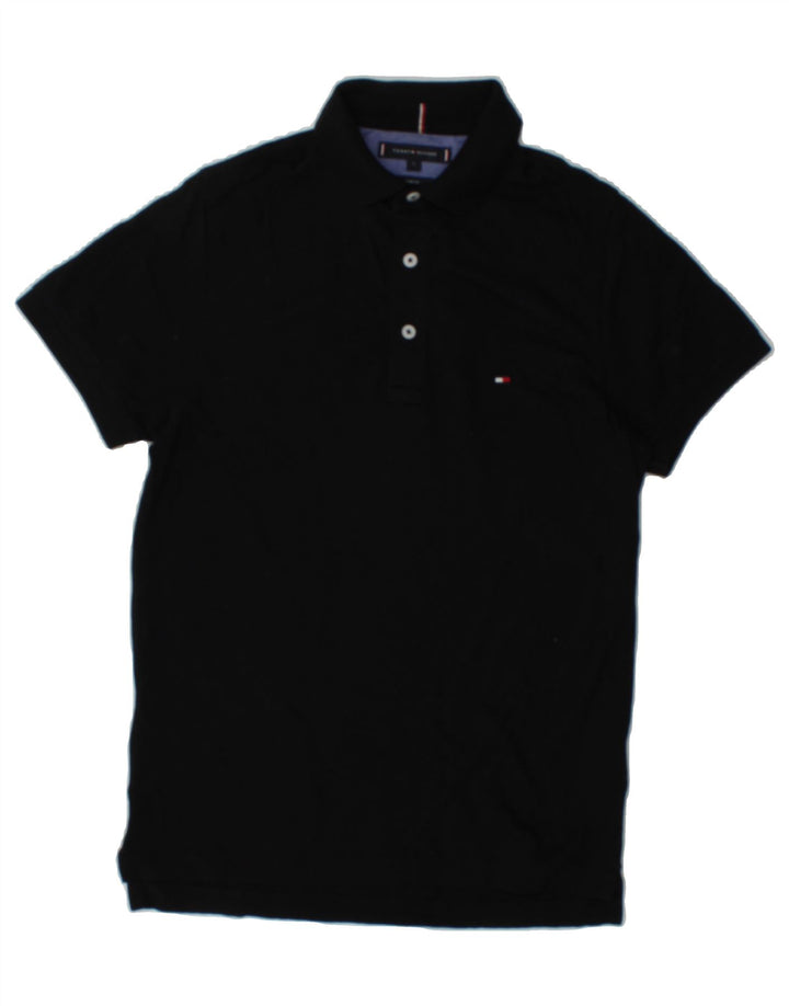TOMMY HILFIGER Mens Polo Shirt Small Black Cotton Vintage Tommy Hilfiger and Second-Hand Tommy Hilfiger from Messina Hembry 