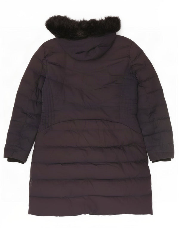 Zara Womens Hooded Padded Coat UK 18 XL Black Polyester