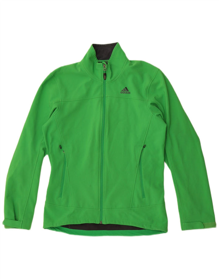 Adidas Mens Tracksuit Top Jacket UK 40/42 Medium Green Polyester