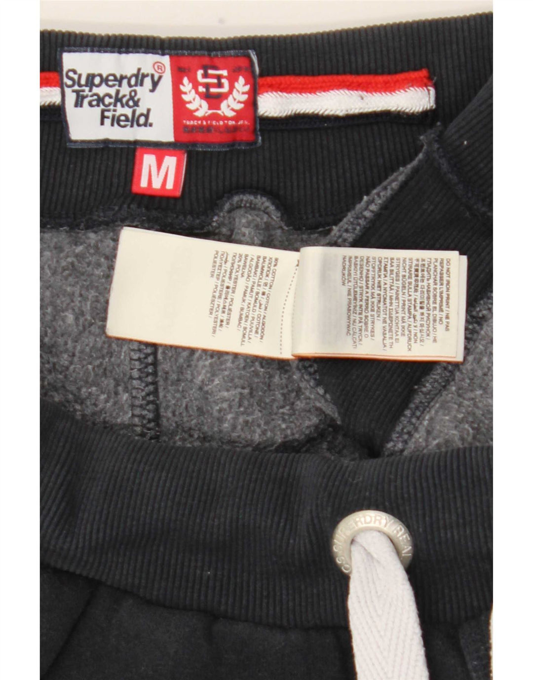 Superdry Womens Graphic Tracksuit Trousers UK 14 Medium  Black Cotton