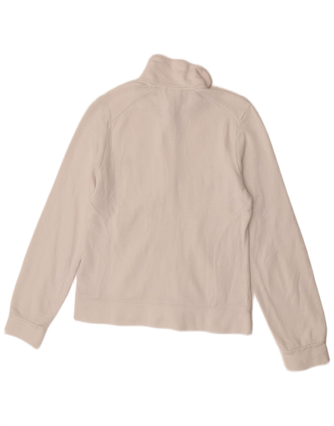 Adidas Womens Tracksuit Top Jacket UK 12 Medium White Cotton