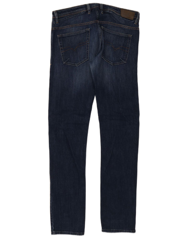 Diesel Mens Shioner Slim Skinny Jeans W33 L32 Navy Blue Cotton