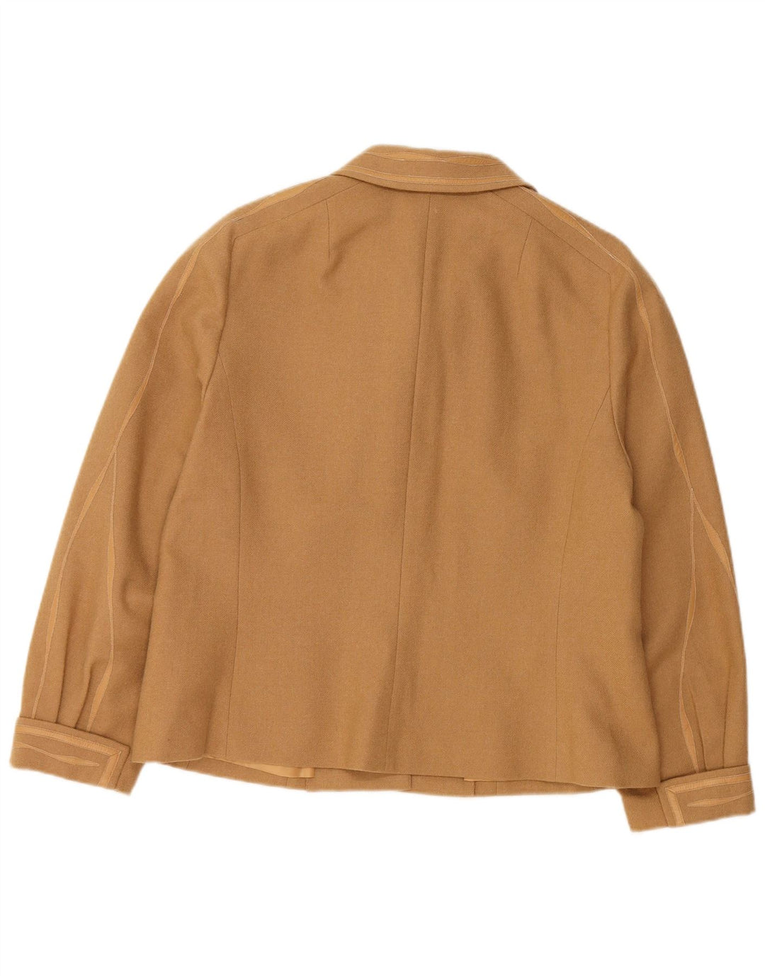 COJANA Womens 4 Button Blazer Jacket UK 16 Large Beige Wool