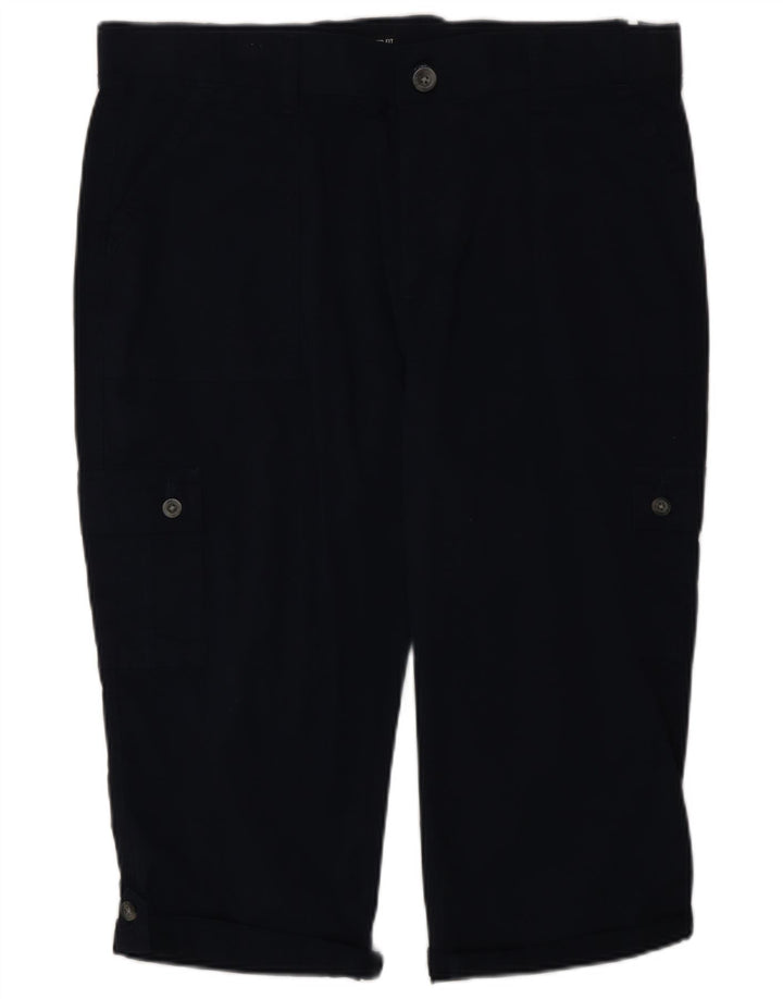 Lee Womens Cargo Capri Trousers US 16 2XL W38 L19 Navy Blue Cotton