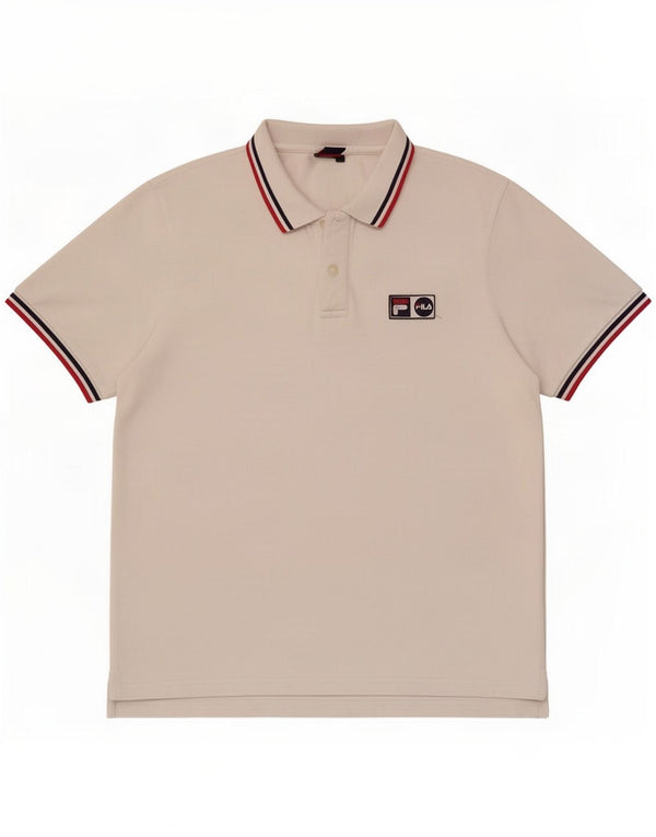 Fila Mens Polo Shirt XL White Cotton