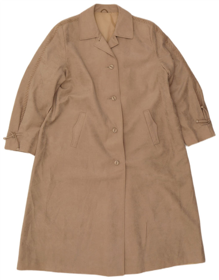 DANNIMAC Womens Overcoat UK 18 XL Beige Polyester