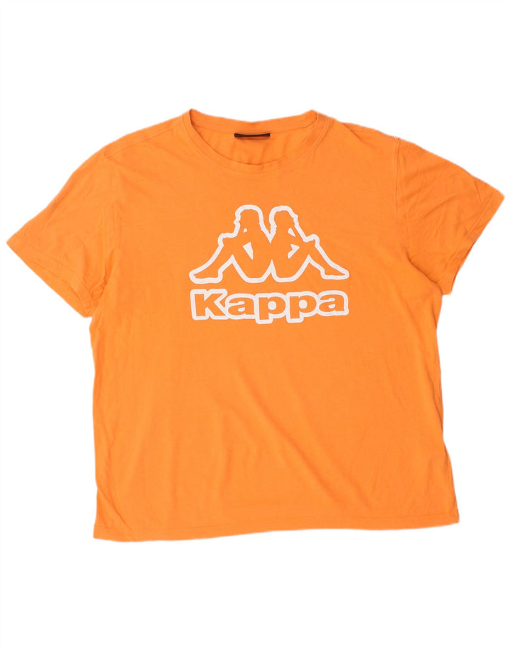 KAPPA Mens Graphic T-Shirt Top XL Orange Cotton