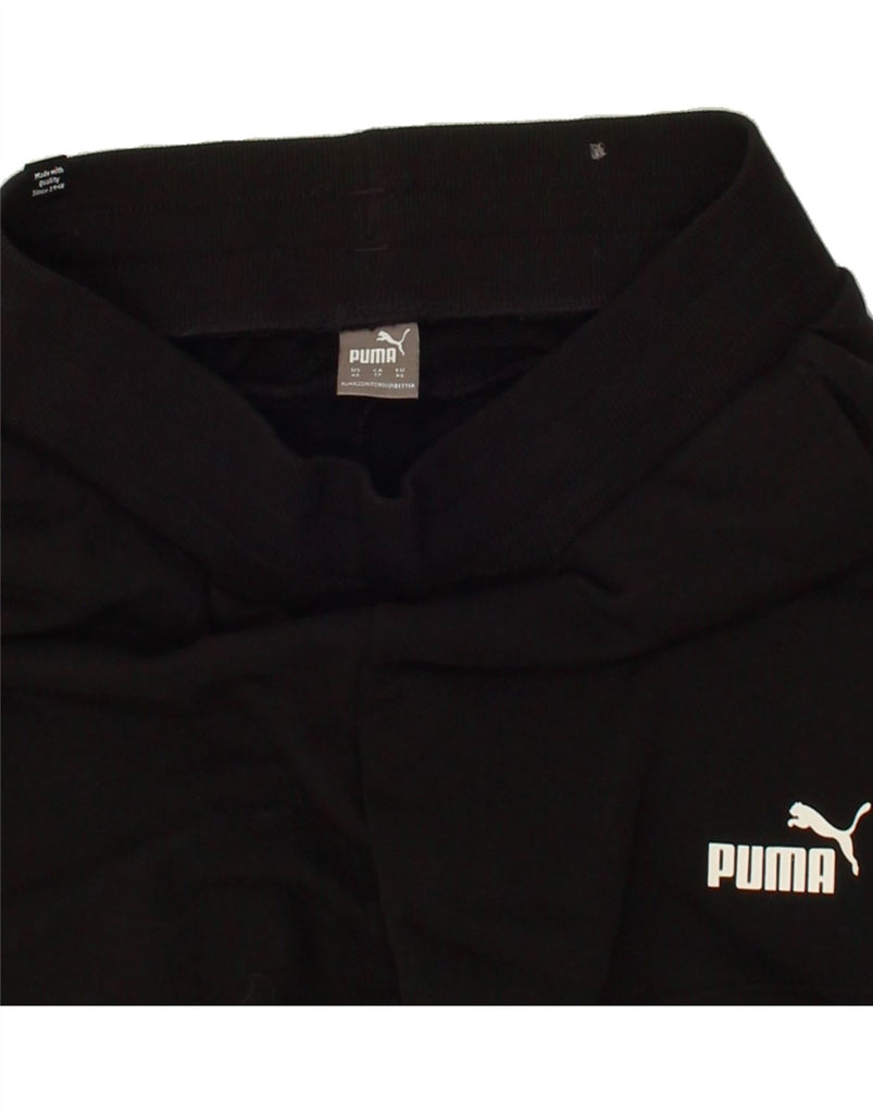 PUMA Womens Graphic Sport Shorts UK 4 XS Black Cotton Vintage Puma and Second-Hand Puma from Messina Hembry 