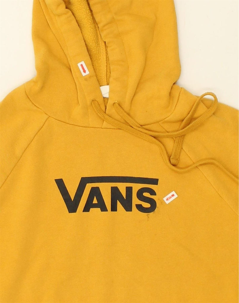 VANS Womens Graphic Hoodie Jumper UK 10 Small Yellow Cotton | Vintage Vans | Thrift | Second-Hand Vans | Used Clothing | Messina Hembry 