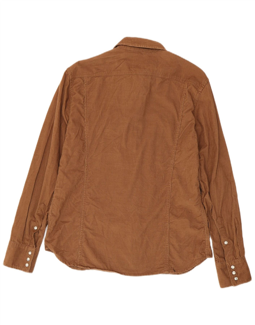 Gas Mens Corduroy Shirt Medium Brown Cotton