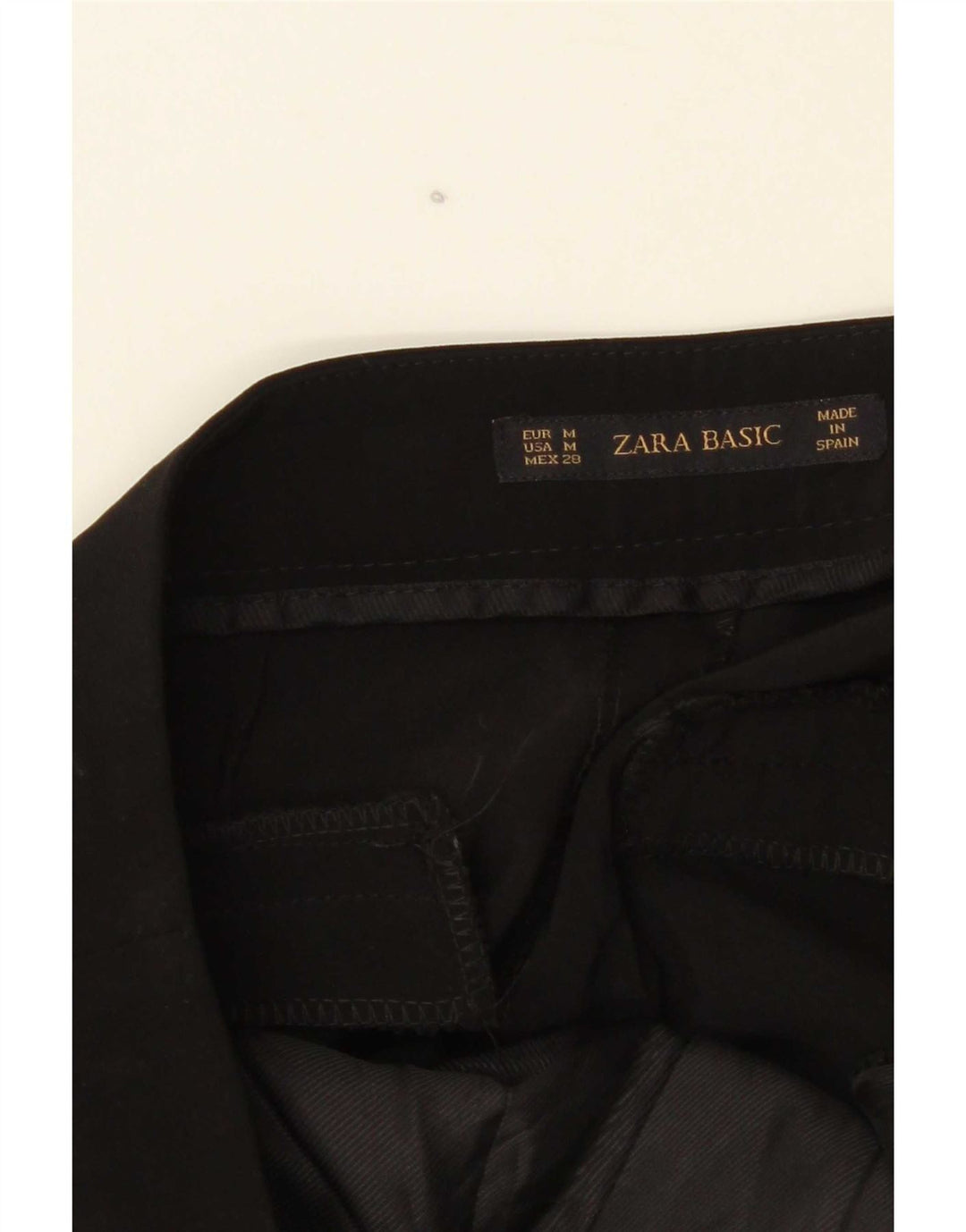 Zara Womens Pegged Casual Trousers Medium W28 L32 Black Polyester