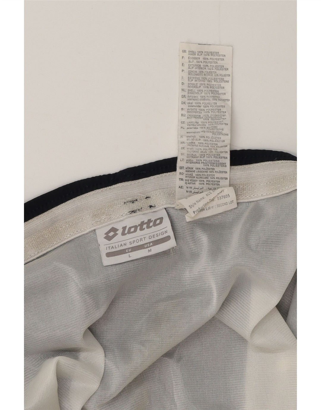 Lotto Mens Sport Shorts Large  Navy Blue Polyester