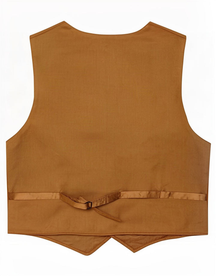 Vintage Mens Suede Waistcoat Large Brown Leather