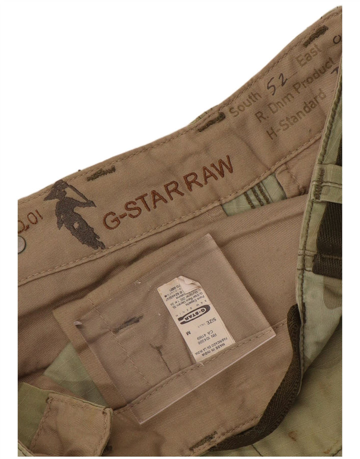 G-STAR Mens Cargo Bermuda Shorts Medium W34  Khaki Camouflage Cotton