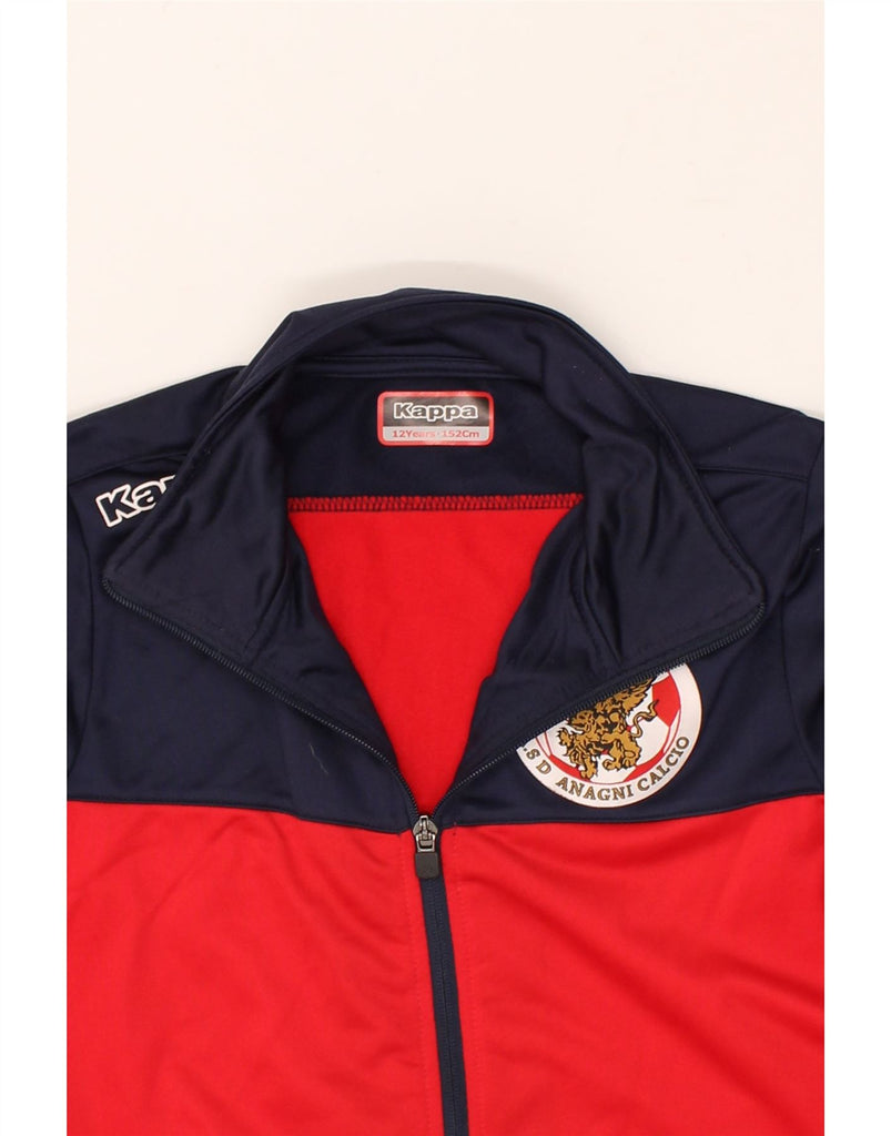 KAPPA Boys Tracksuit Top Jacket 11-12 Years Red Colourblock Polyester | Vintage Kappa | Thrift | Second-Hand Kappa | Used Clothing | Messina Hembry 