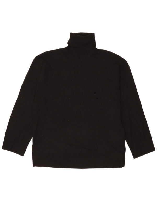 Marks & Spencer Womens Roll Neck Jumper Sweater UK 14 Medium Black