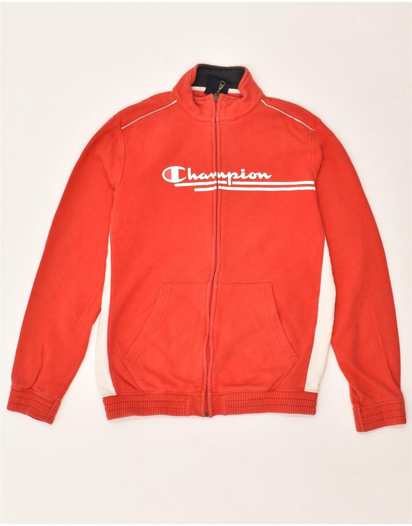 CHAMPION Boys Graphic Tracksuit Top Jacket 13-14 Years XL Red Cotton | Vintage Champion | Thrift | Second-Hand Champion | Used Clothing | Messina Hembry 