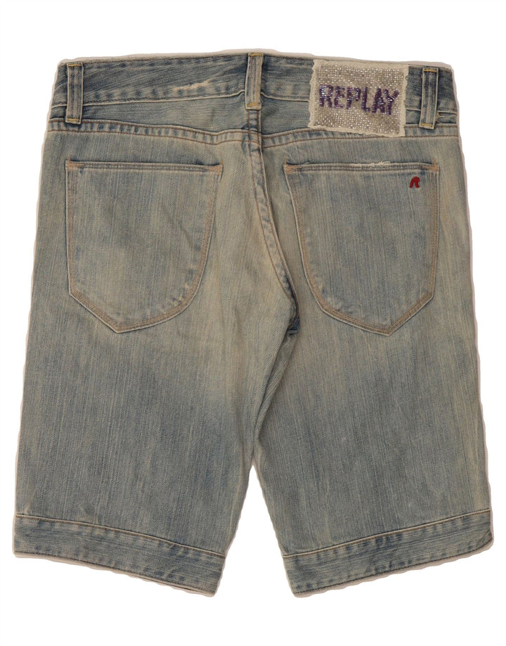REPLAY Womens Bermuda Denim Shorts W30 Medium Blue Cotton Vintage Replay and Second-Hand Replay from Messina Hembry 