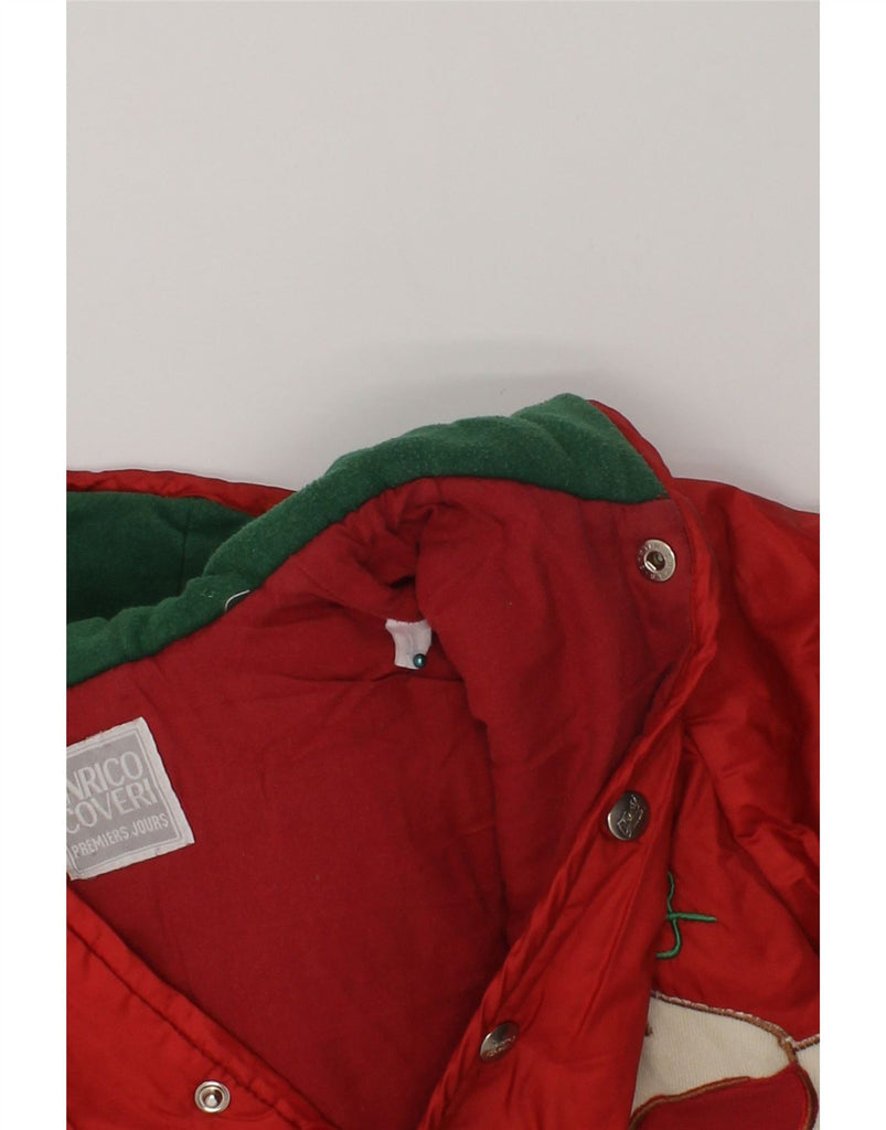 ENRICO COVERI Baby Boys Hooded Windbreaker Jacket 18-24 Months Red | Vintage Enrico Coveri | Thrift | Second-Hand Enrico Coveri | Used Clothing | Messina Hembry 