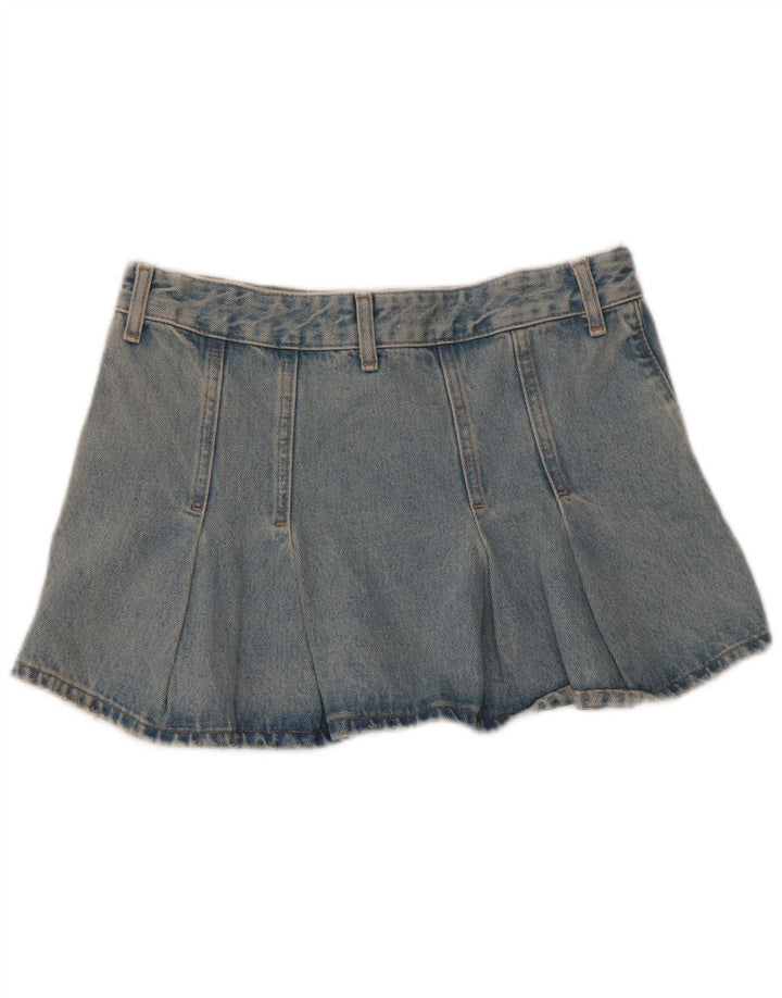 Zara Womens Mini Denim Skirt Small W26  Blue Cotton