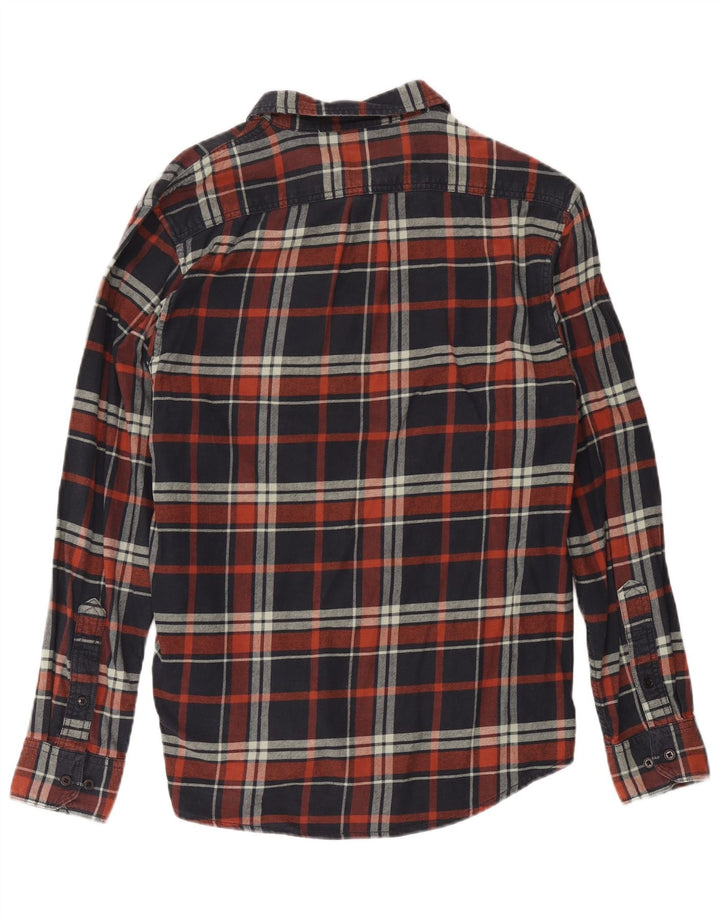 Lee Mens Regular Fit Flannel Shirt XL Navy Blue Check Cotton