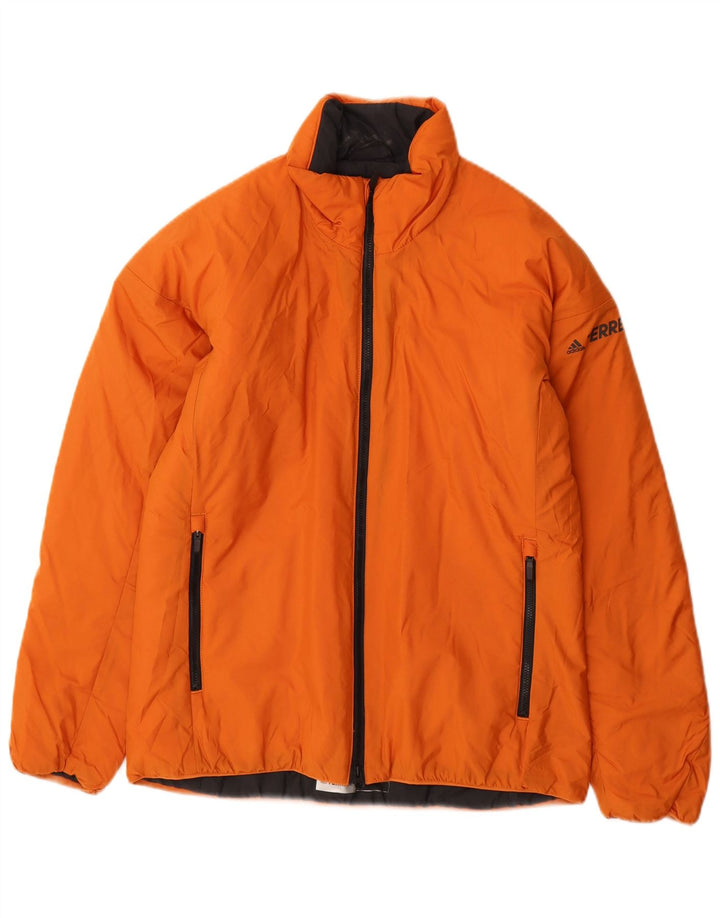 Adidas Womens Padded Jacket UK 8/10 Small Orange