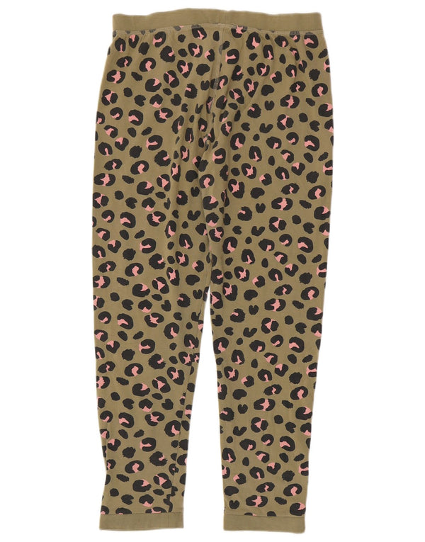 Marks & Spencer Girls Leggings 13-14 Years Green Animal Print Cotton