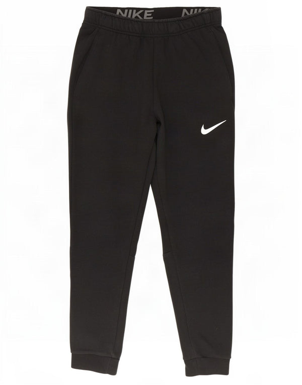 Nike Mens Dri Fit Standard Tracksuit Trousers Joggers Large Black Cotton