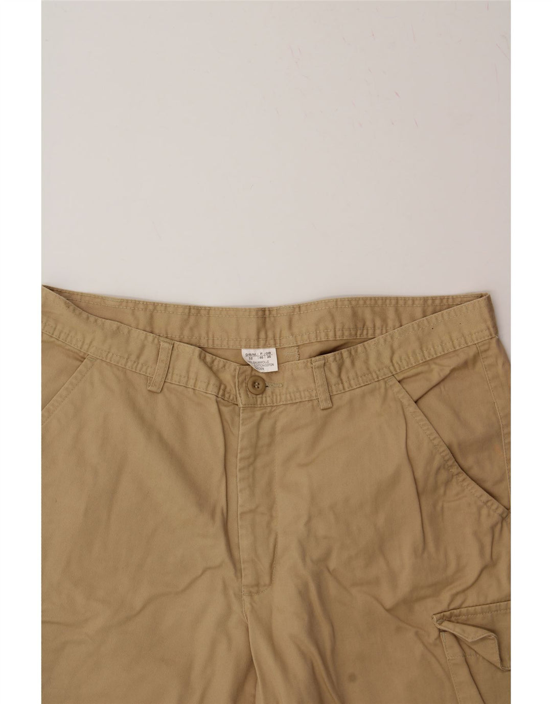 VINTAGE Mens Cargo Shorts W36 Large  Beige Cotton Vintage Vintage and Second-Hand Vintage from Messina Hembry 