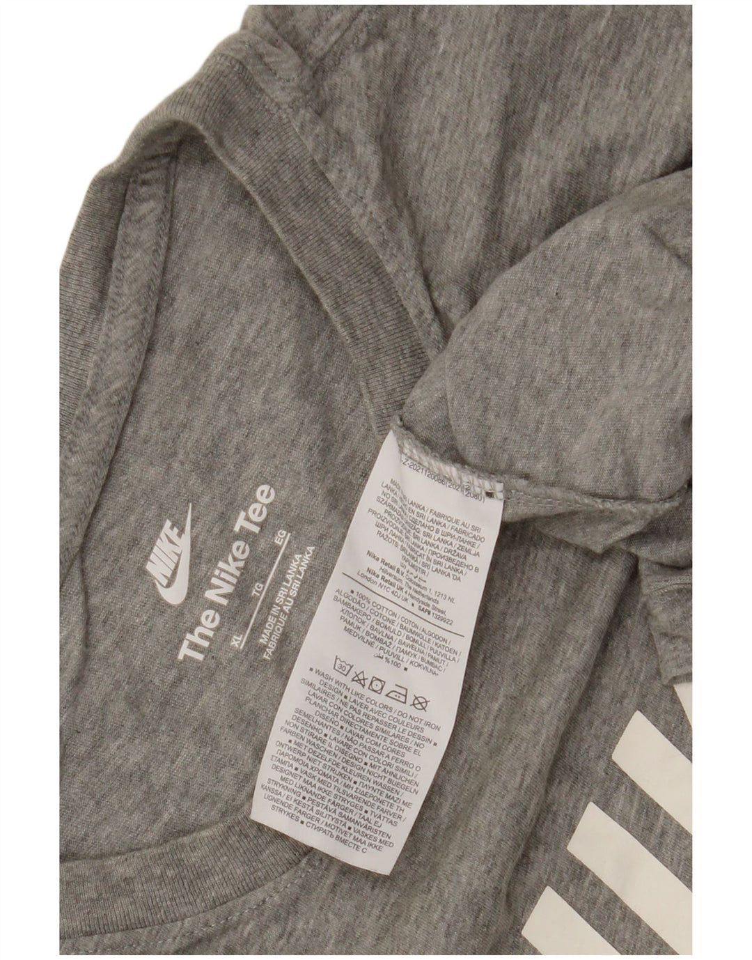 Nike Mens Graphic T-Shirt Top XL Grey Flecked Cotton