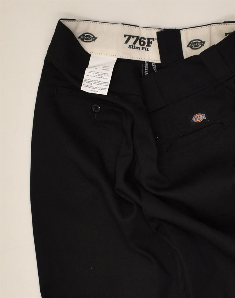 DICKIES Womens Slim Fit Chino Trousers US 2 XS W30 L31 Black Polyester | Vintage Dickies | Thrift | Second-Hand Dickies | Used Clothing | Messina Hembry 