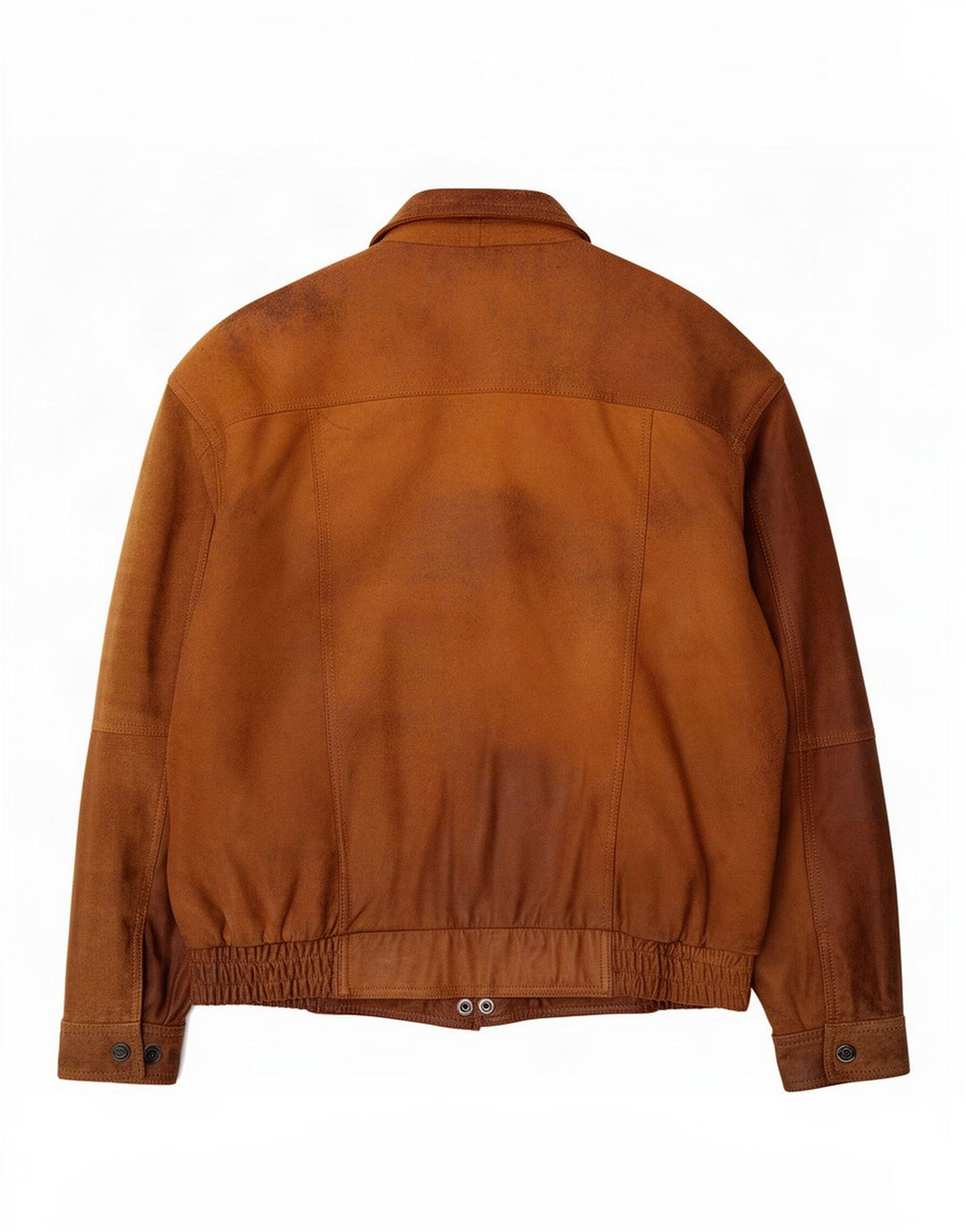Trapper Mens Bomber Suede Jacket IT 50 Large Brown Leather