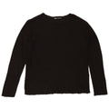 Zara Womens Top Long Sleeve UK 10 Small Black Viscose