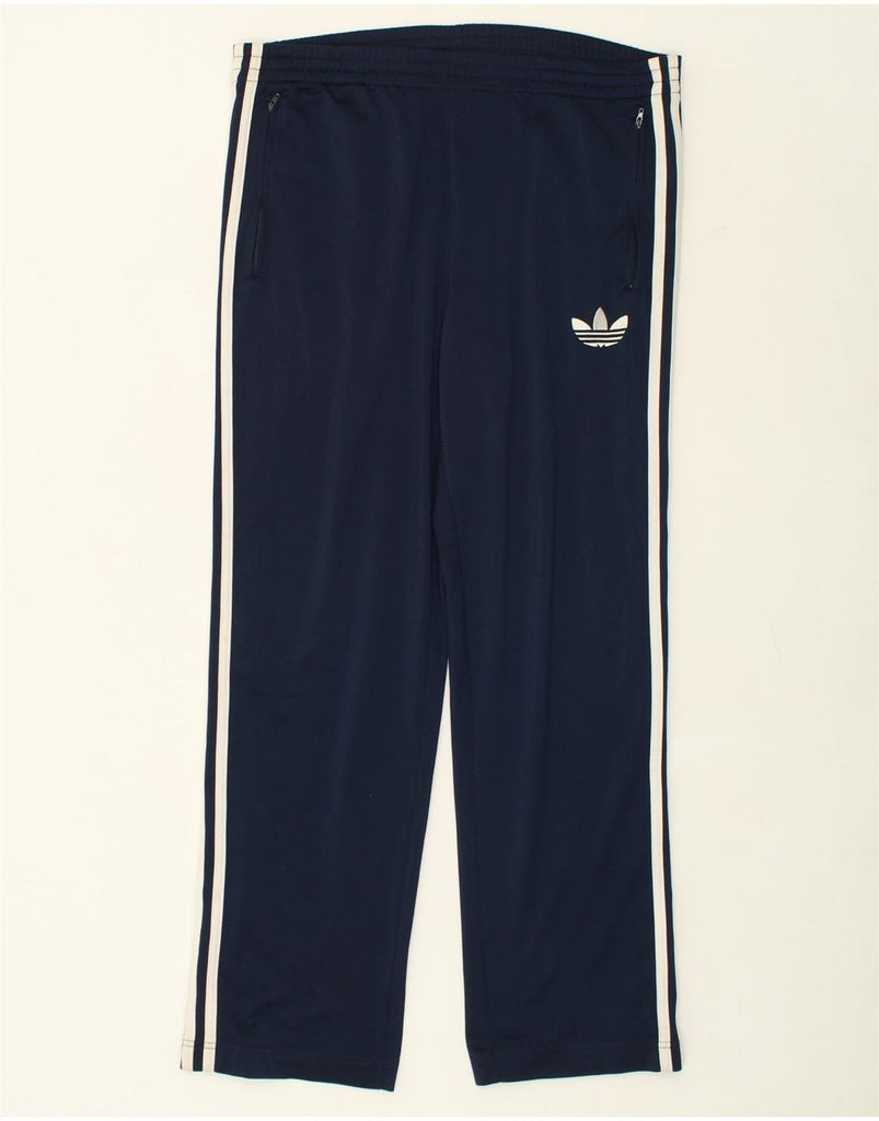 ADIDAS Mens Tracksuit Trousers Small Navy Blue Polyester | Vintage Adidas | Thrift | Second-Hand Adidas | Used Clothing | Messina Hembry 