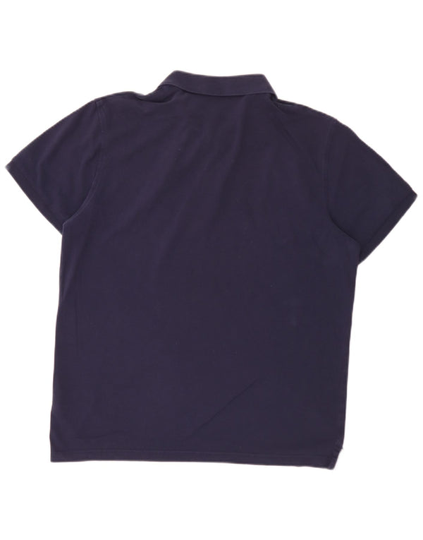 Gant Mens Polo Shirt Large Navy Blue Cotton