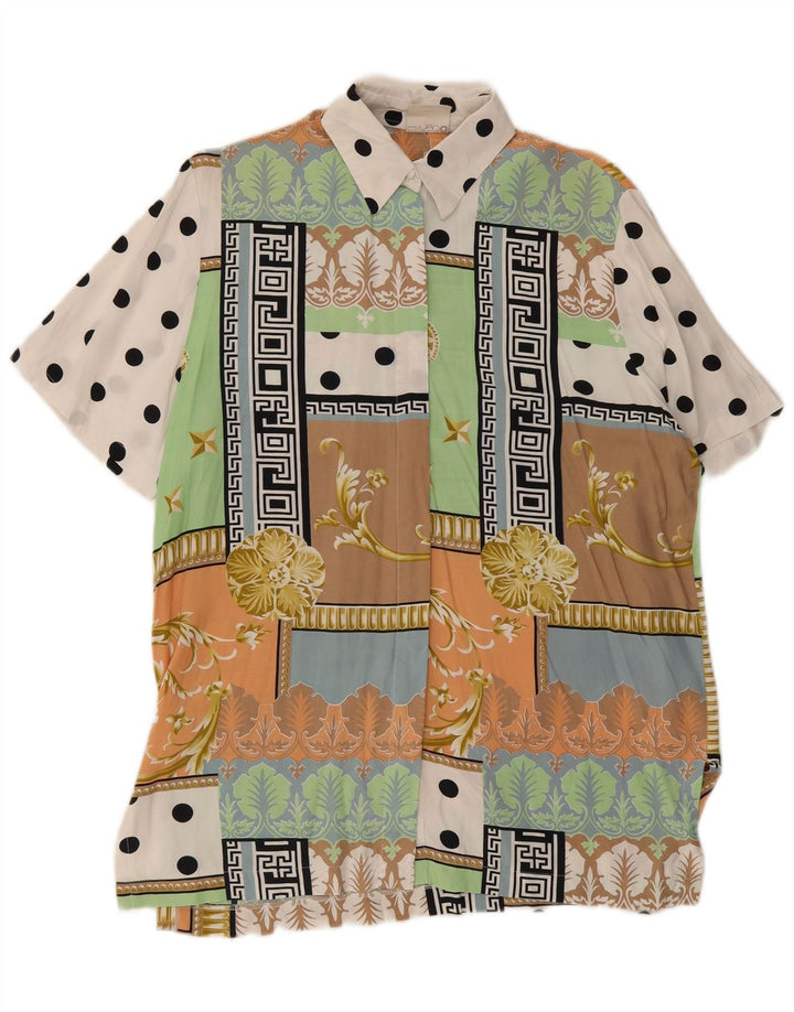 Vintage Womens Shirt Blouse EU 40 Medium Multicoloured Patchwork