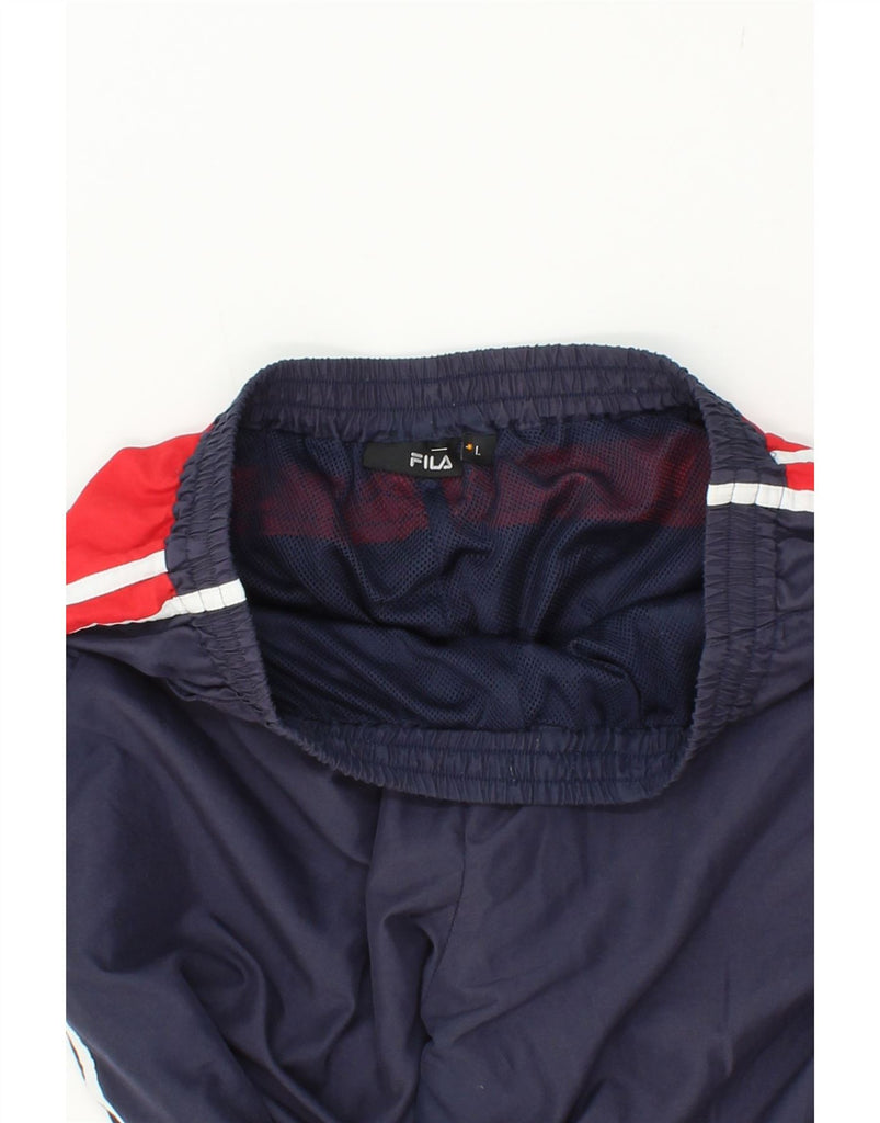 FILA Mens Tracksuit Trousers Large Navy Blue Polyester Vintage Fila and Second-Hand Fila from Messina Hembry 