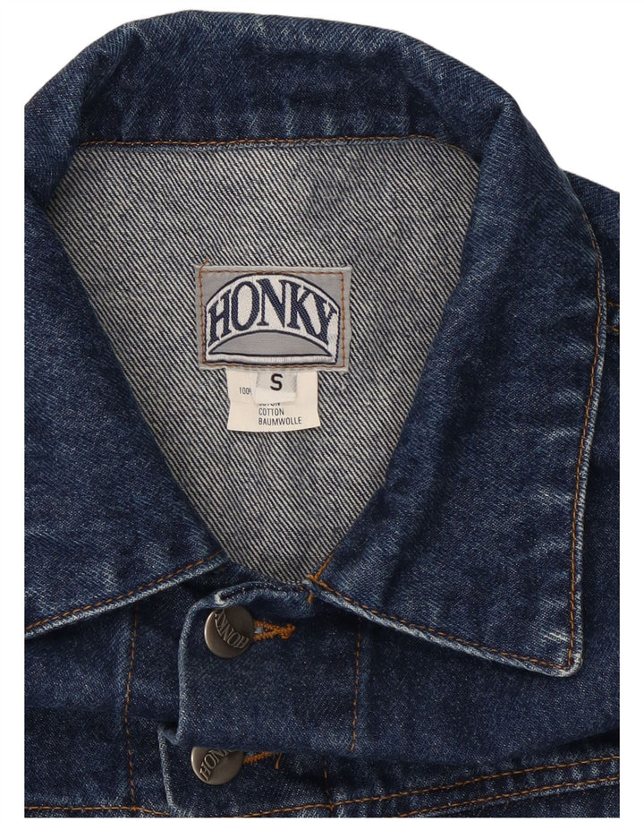 Vintage Mens Denim Jacket UK 36 Small Blue Cotton