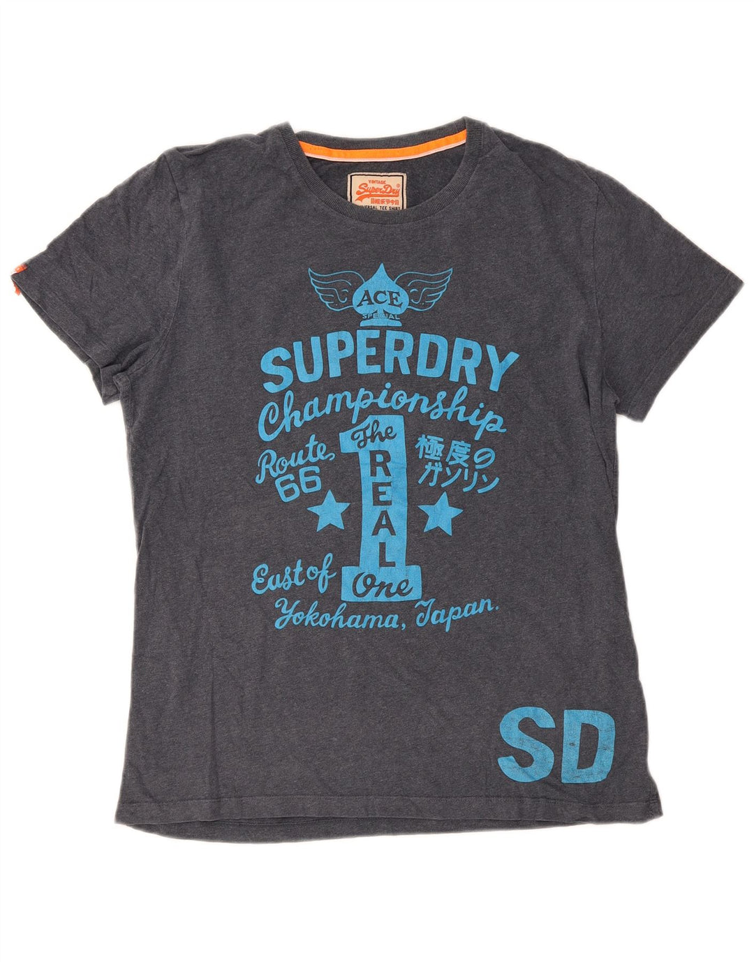 Superdry Mens Graphic T-Shirt Top XL Grey Cotton