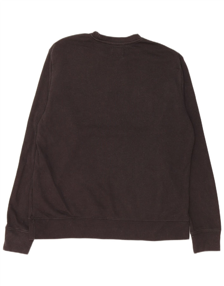 Champion Mens Graphic Sweatshirt Jumper Medium Black Cotton