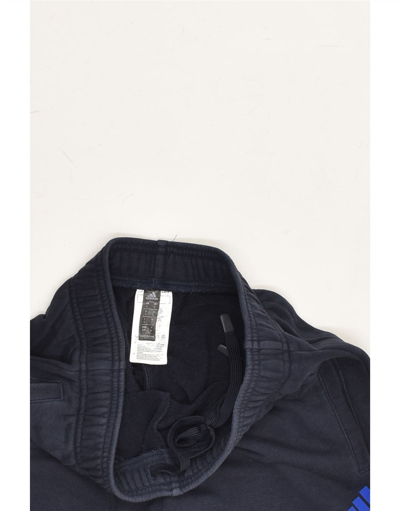 ADIDAS Womens Tracksuit Trousers Joggers UK 10 Small Navy Blue Cotton | Vintage Adidas | Thrift | Second-Hand Adidas | Used Clothing | Messina Hembry 