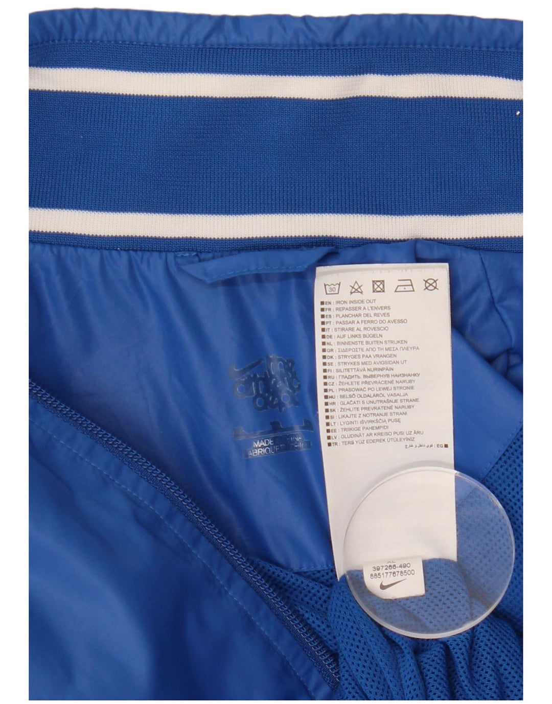 NIKE Mens Graphic Tracksuit Top Jacket XL Blue Nylon