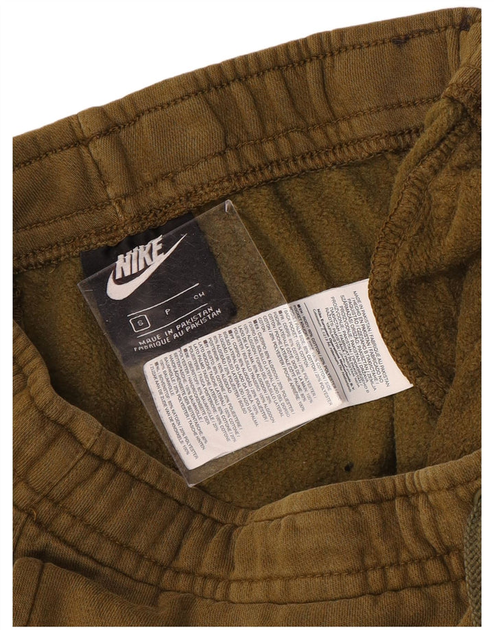 NIKE Mens Tracksuit Trousers Joggers Small  Brown Cotton