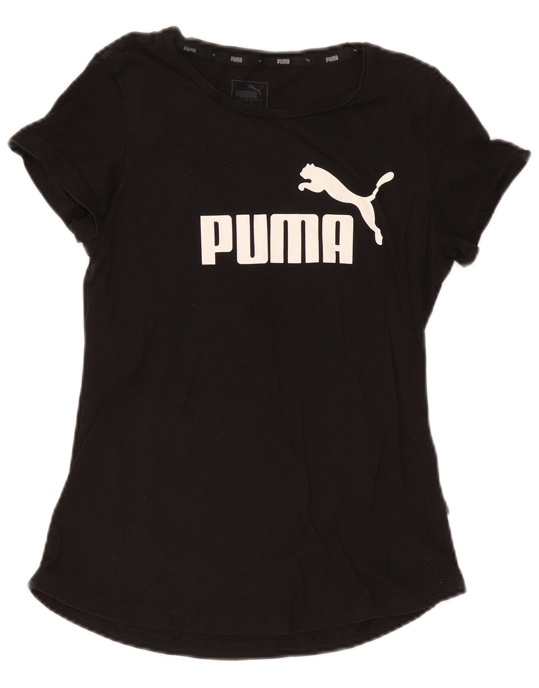 Puma Womens Graphic T-Shirt Top UK 10 Small  Black