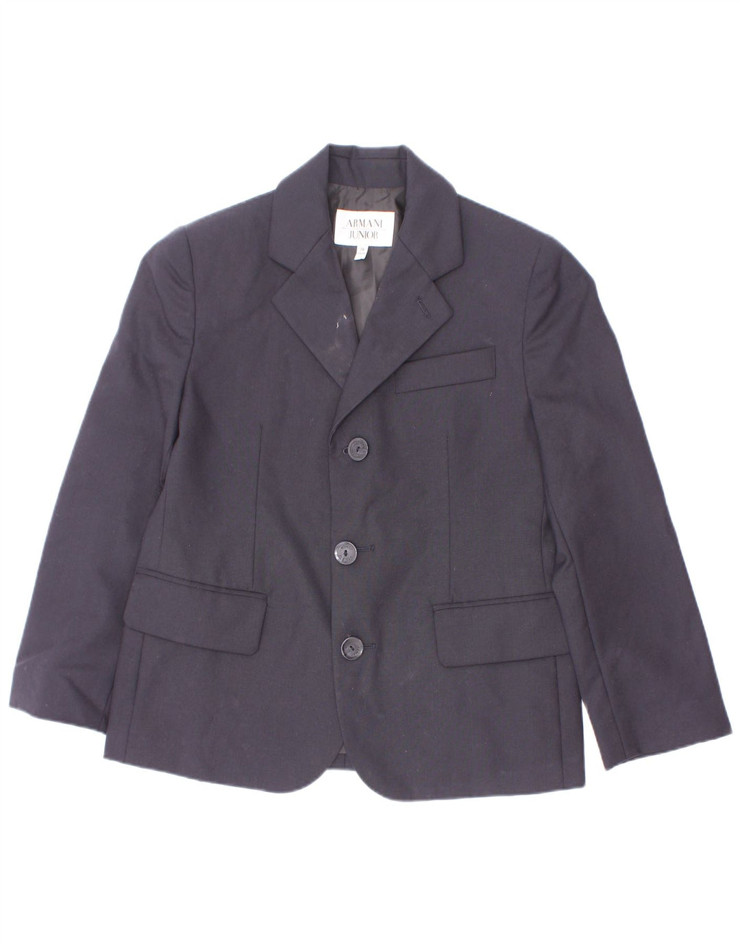 Armani Junior Boys 3 Button Blazer Jacket 6-7 Years Navy Blue Wool