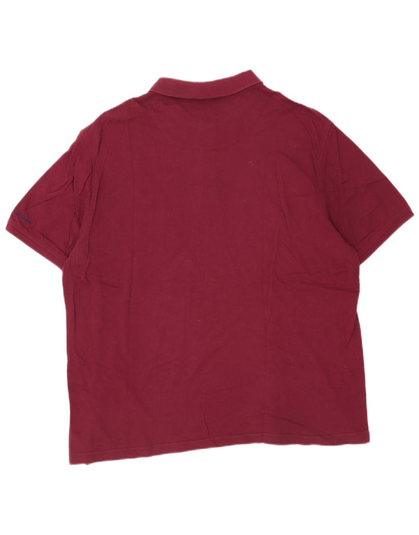 Harmont & Blaine Mens Regular Fit Polo Shirt 4XL Burgundy Cotton