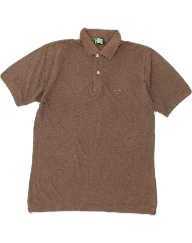 SERGIO TACCHINI Mens Polo Shirt IT 46 Small Brown Cotton | Vintage Sergio Tacchini | Thrift | Second-Hand Sergio Tacchini | Used Clothing | Messina Hembry 